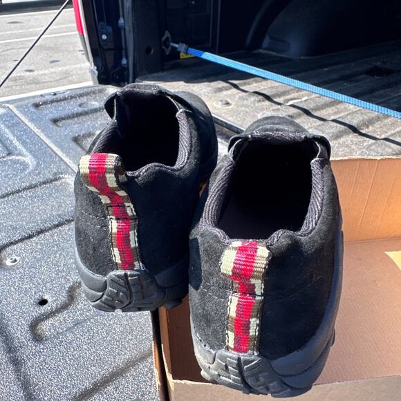 Merrell Jungle Moc Shoes Mens 9 Suede Slip On Comfort J60825 Black‎ Midnight - Picture 5 of 8